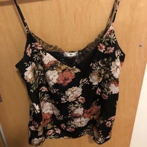 Silk and Lace Floral Blouse